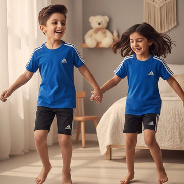 ADI ROYAL BLUE TEE-SHORTS