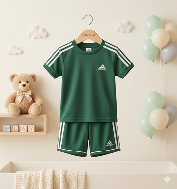 ADI GREEN SIMPLE TEE-SHORTS