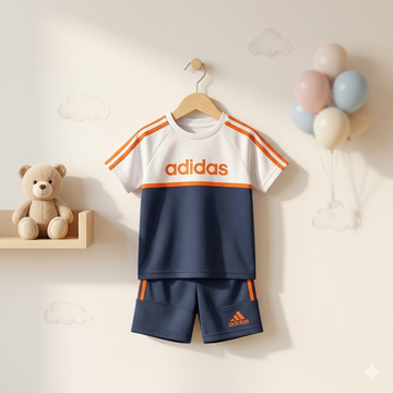 ADI WHITE BLUE ORANGE TEE-SHORTS