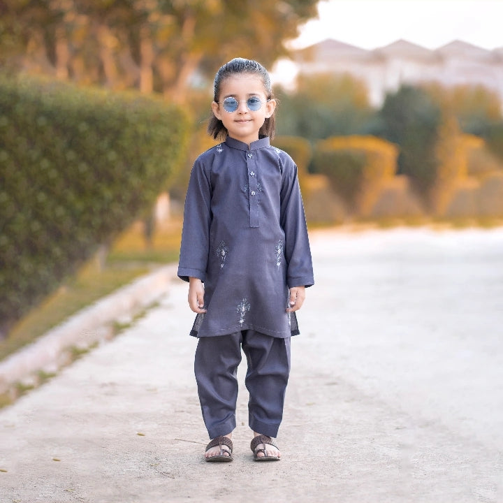 PURPLE EMB SHALWAR KAMEEZ