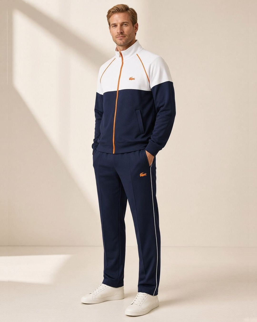 KIDCO Premium Men’s Winter Tracksuit – Navy White