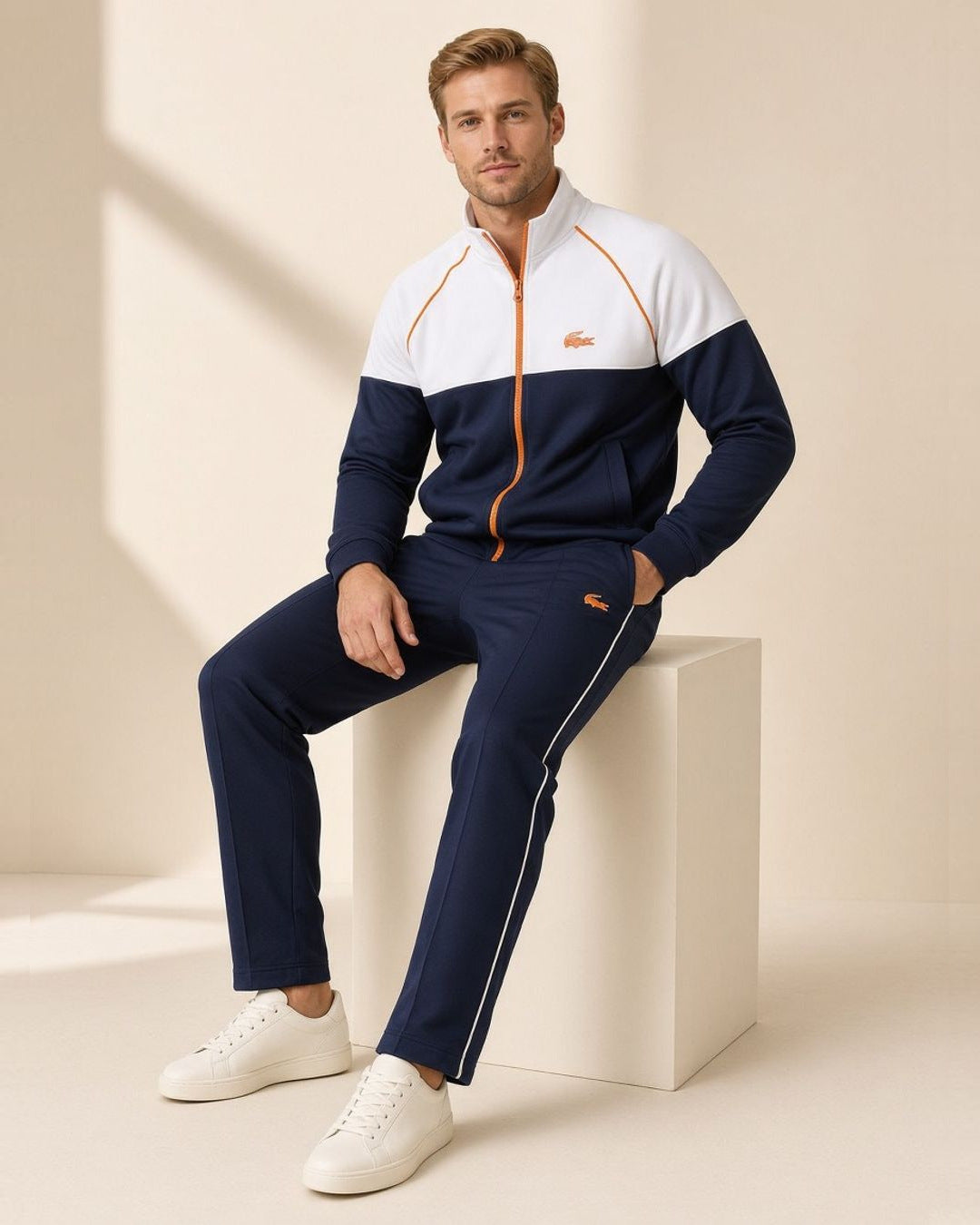 KIDCO Premium Men’s Winter Tracksuit – Navy White