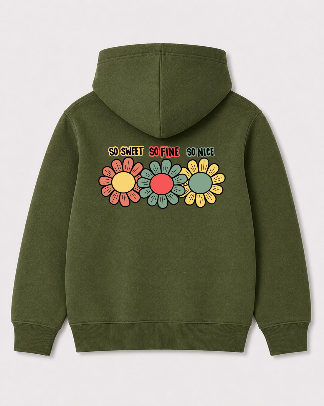 Olive green hoodie back 1023