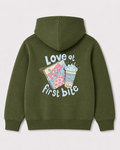 Olive green hoodie back 1028