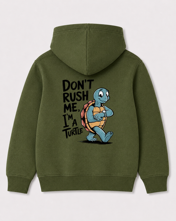 Olive green hoodie back 1032