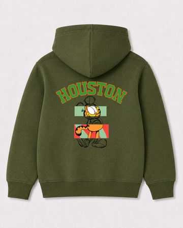 Olive green hoodie back 1033
