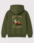 Olive green hoodie back 1042