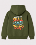 Olive green hoodie back 1061