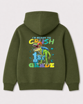 Olive green hoodie back 1112