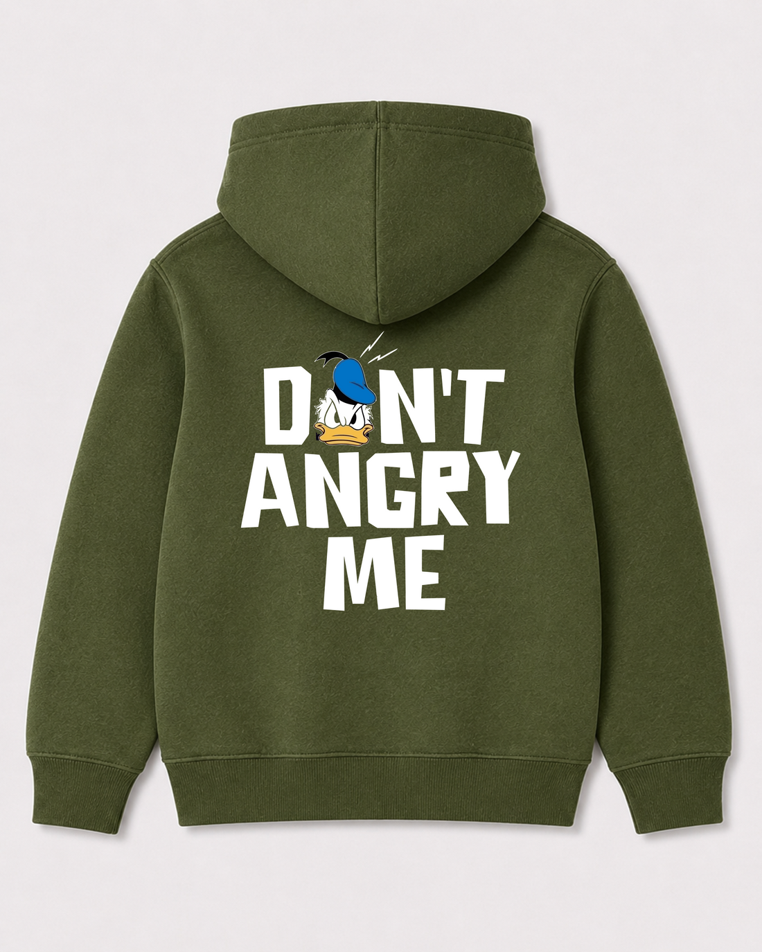 Olive green hoodie back 1114