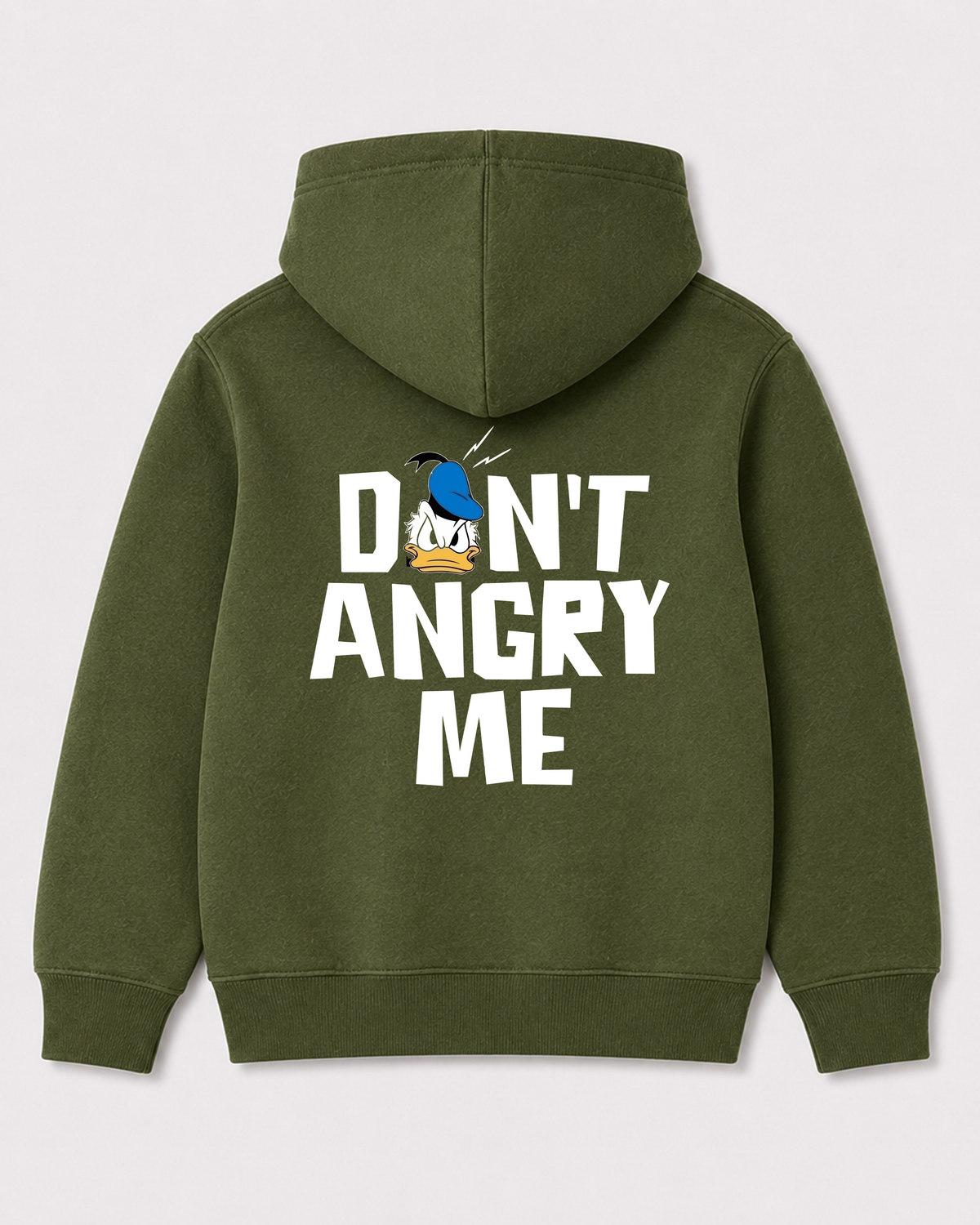 Olive green hoodie back 1114