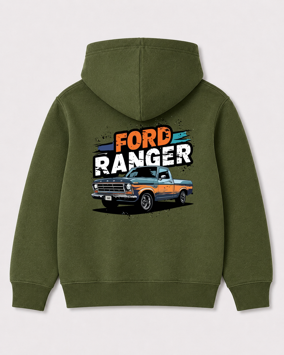 Olive green hoodie back 1121