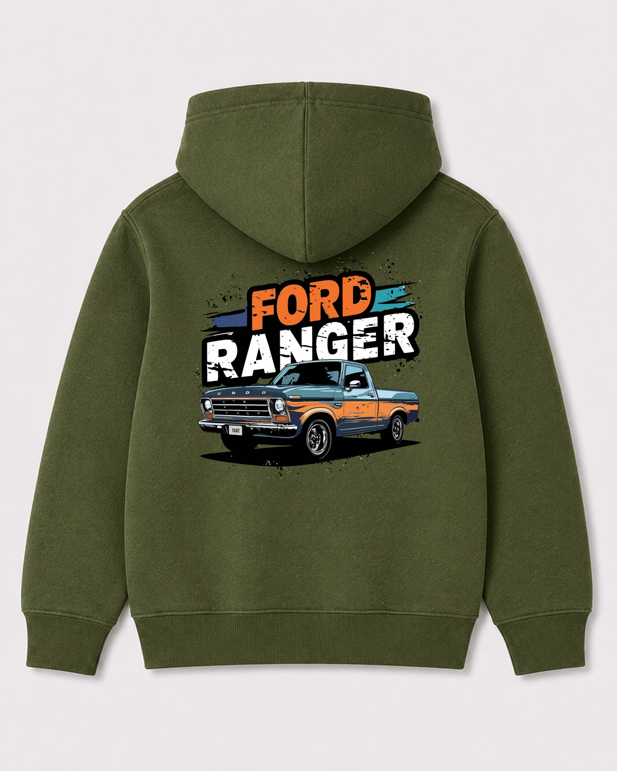 Olive green hoodie back 1121