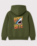 Olive green hoodie back 1134