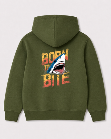 Olive green hoodie back 1134