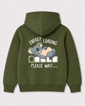 Olive green hoodie back 1150