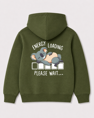 Olive green hoodie back 1150