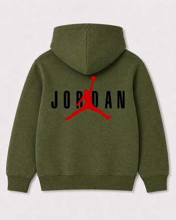 Olive green hoodie back 1190