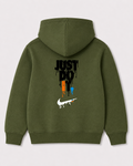 Olive green hoodie back 1209