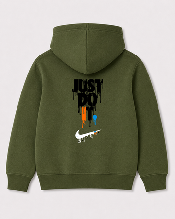 Olive green hoodie back 1209