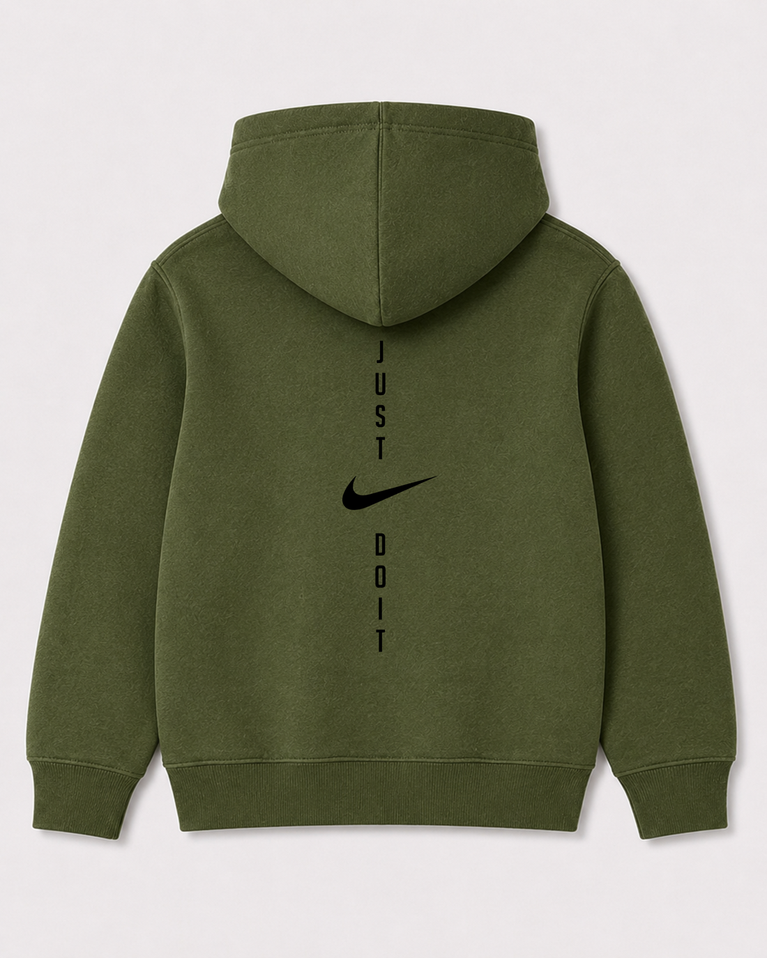 Olive green hoodie back 1211