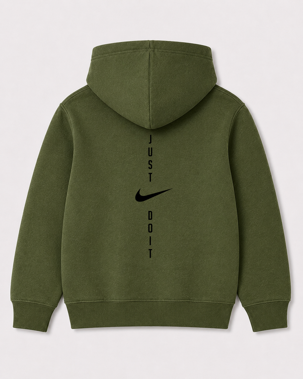 Olive green hoodie back 1211