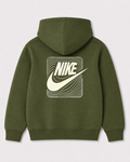 Olive green hoodie back 1222