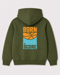 Olive green hoodie back 1225