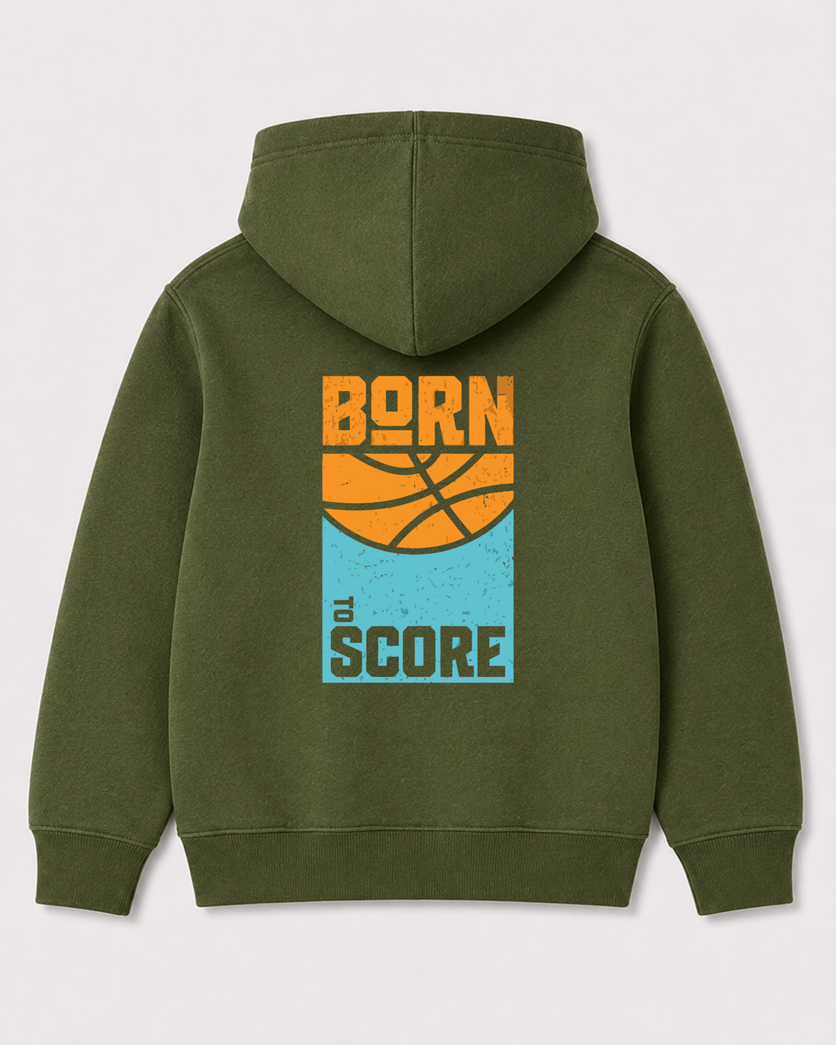 Olive green hoodie back 1225