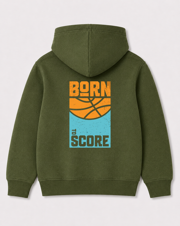 Olive green hoodie back 1225