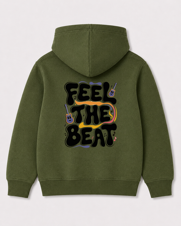 Olive green hoodie back 1227