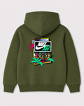 Olive green hoodie back 1234