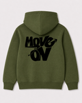 Olive green hoodie back 1242
