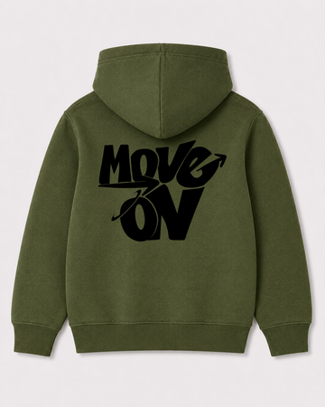 Olive green hoodie back 1242