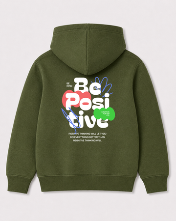 Olive green hoodie back 1255