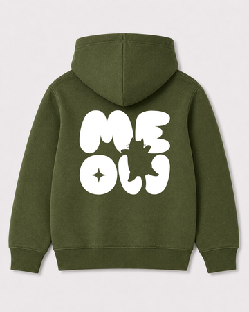 Olive green hoodie back 1256