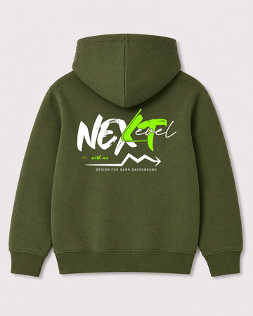 Olive green hoodie back 1266
