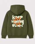 Olive green hoodie back 1274