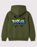 Olive green hoodie back 1288