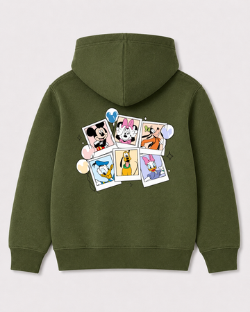 Olive green hoodie back 1298