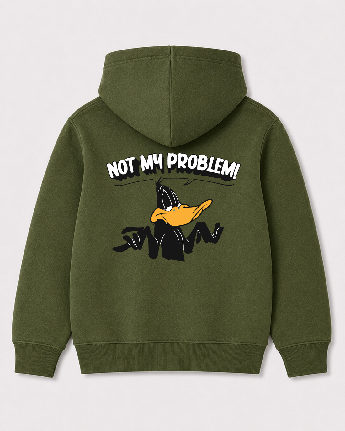 Olive green hoodie back 1302