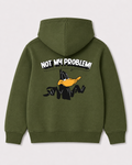 Olive green hoodie back 1302