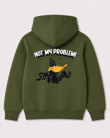 Olive green hoodie back 1302