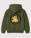 Olive green hoodie back 1309