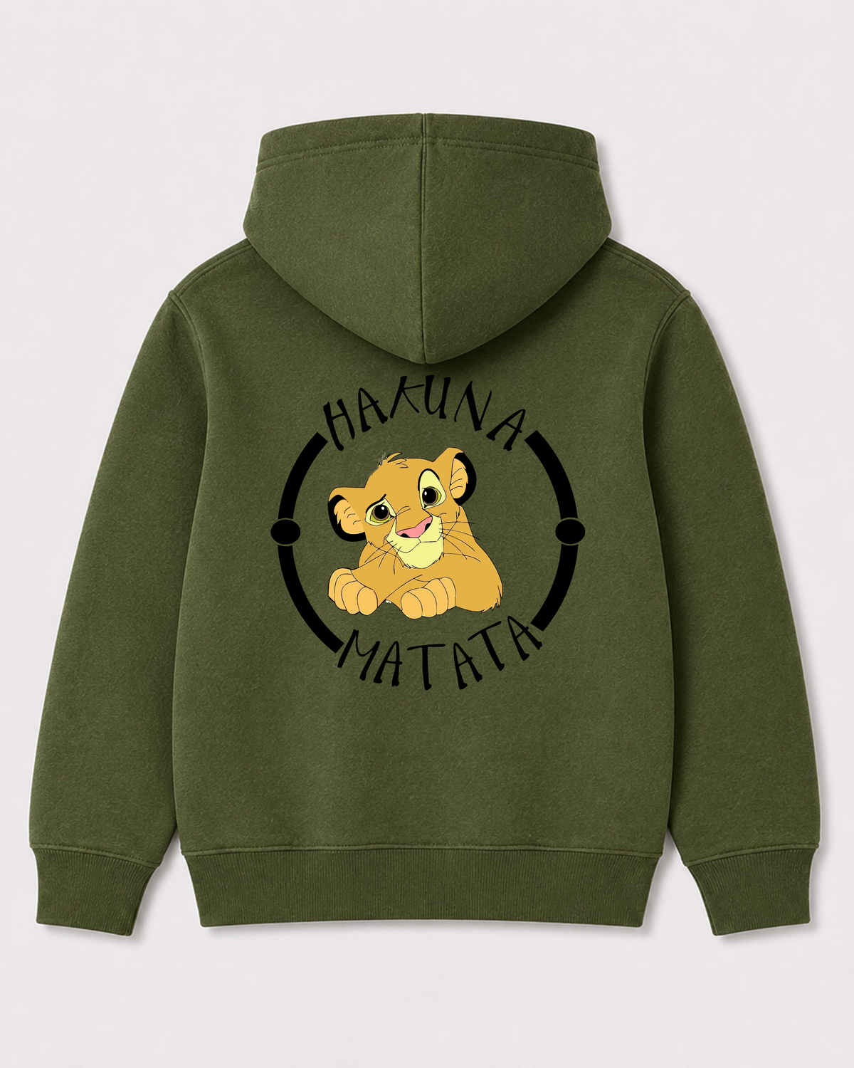 Olive green hoodie back 1309