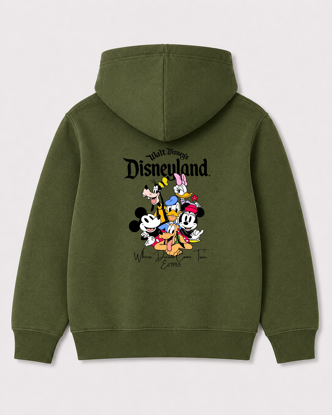 Olive green hoodie back 1320