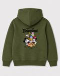 Olive green hoodie back 1320
