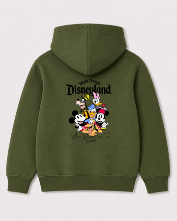 Olive green hoodie back 1320