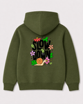 Olive green hoodie back 1321