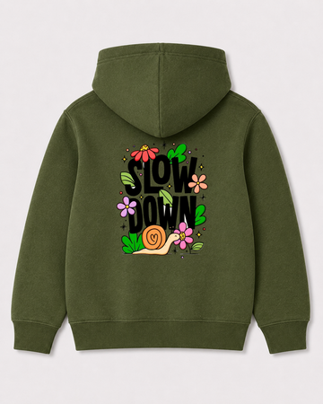 Olive green hoodie back 1321